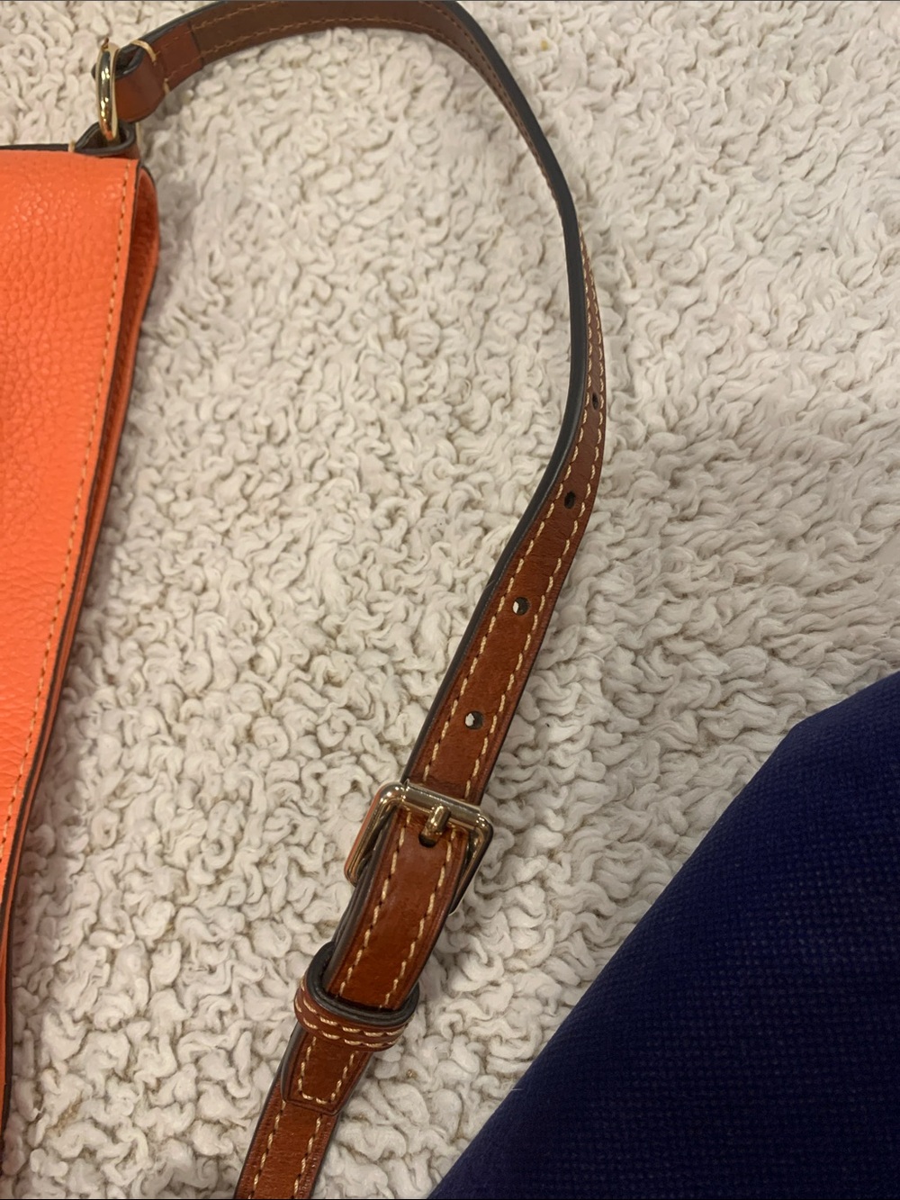 Dooney & Bourke Bright Coral Pebbled Leather Bucket Shoulder Bag - Picture 5 of 10